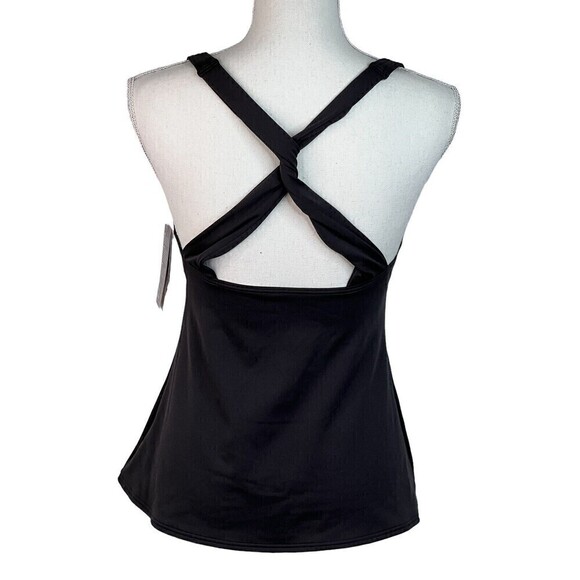 NWT TYR SOLIDS HALTER TWIST TANKINI SWIM TOP REMOVEABLE CUPS BLACK SIZE 8 - Picture 11 of 13